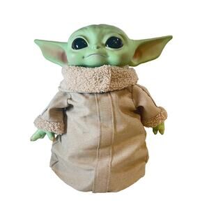 Star Wars Baby Yoda The Child Mandalorian Plush Toy 11" Tall Soft Body Hard Head